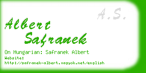 albert safranek business card